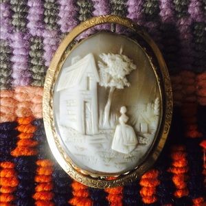 Late 1800's Victorian Swivel Mourning Brooch🖤